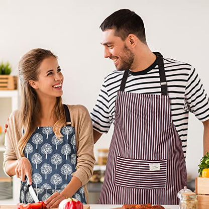 SATINIOR 3 Pcs Waterproof Kitchen Apron with 2 Pockets - color: Black, Coffee and Grey