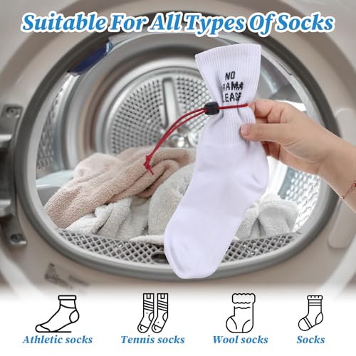 30 Pcs Sock Clips for Laundry Versatile Sock Holder & Sock Tie Clips for Washing Machine Keep Socks Together in Laundry with Adjustable Sock Laundry Clips Locks Your Socks