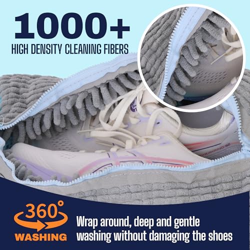 Shoe Washing Machine Bag, Laundry Shoe Bag for Washing Machine, Reusable Washing Bags for Washer and Dryer, 2 Pack Grey Shoe Washing Bag for Sneakers, Trainers & Tennis Shoes - color: Grey