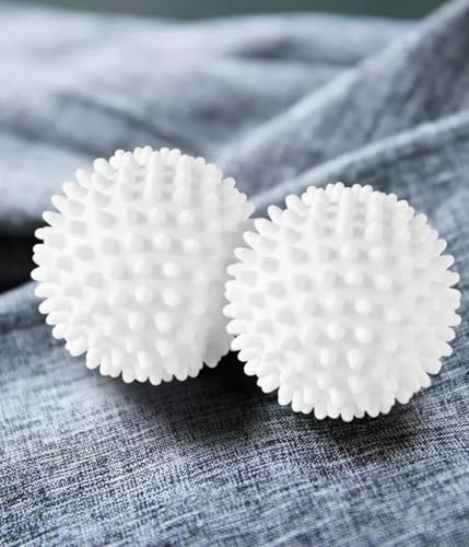 6 Pcs Reusable Dryer Balls Laundry Wash Dryer Balls Anti-Static Fabric Softener Laundry Washing Ball, Laundry Accessories (Pink,White,Blue)