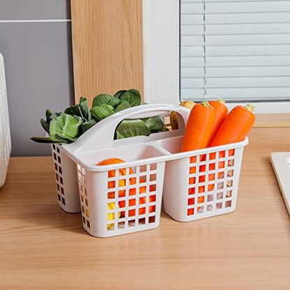 Portable Shower Caddy Basket Plastic Storage Basket with Divided Light Grey - color: Light Grey