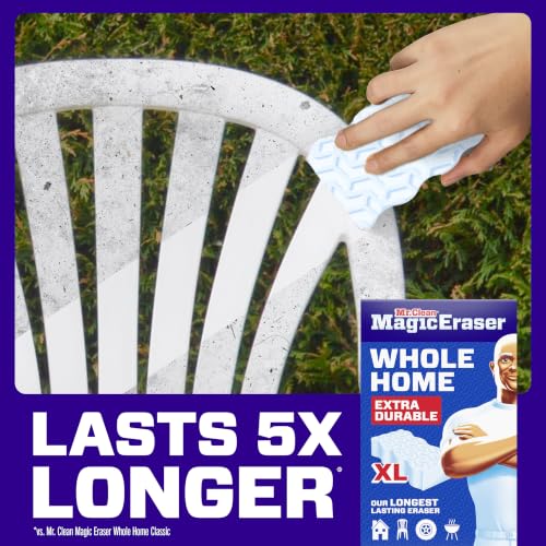 Mr. Clean Magic Eraser Sponge, All Purpose Cleaner, Long Lasting Cleaning Scrubber, Wall, Sneaker, Oven, Kitchen, Bathroom, Shower Cleaner, Cleaning Supplies, Whole Home Extra Durable XL, 8ct - size: 8 Count (Pack of 3)