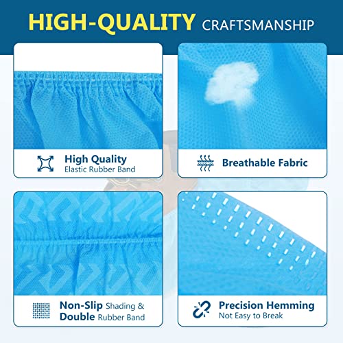 squish 200 Pack Shoe Covers Disposable Non-Slip, Blue Non-Woven Fabric Boot Covers for Indoors Breathable Slip Resistant Durable Boot&Shoes Cover, Protector Covers Fits Virtually Most Shoes - color: Blue