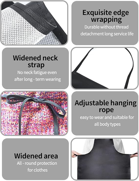 Black water proof apron, extra long adjustable rubber laboratory aprons, used for dishwashing, cooking, gardening - size: 43 inches x 26.7 inches
