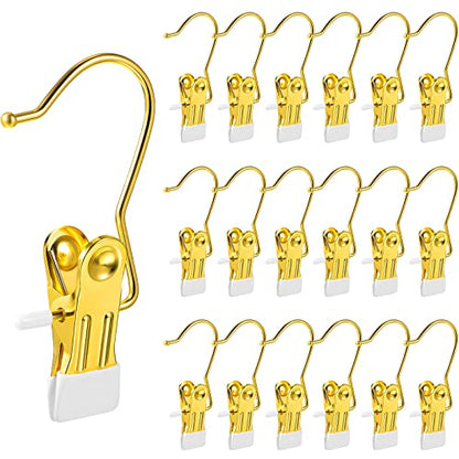 Hotop 20 Pieces Boot Hanger Clips Heavy Duty Closet Space Saving, Gold - color: Gold