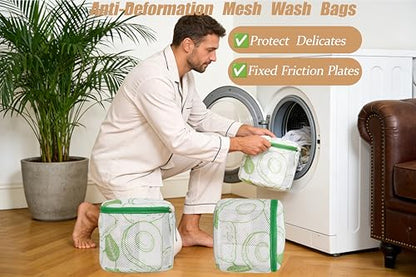 Bra Laundry Bags for Washing Machines, Shape-Retaining Structure, 3 Pack