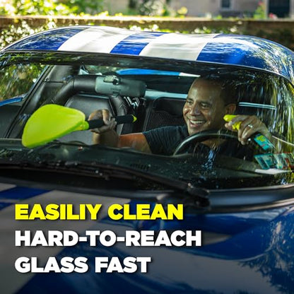 Invisible Glass 99031 Reach & Clean Glass Windshield Cleaner Tool Combo Kit With Premium Aerosol Cleaner, Extendable Handle, (2) Reusable Quick Change Microfibers, and Storage Bag 19 Ounce (Pack of 6) - size: 19 Ounce (Pack of 6), style: Aerosol