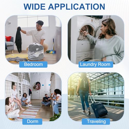 uxcell 2Pcs Mesh Laundry Bag, 19.7x15.7" Large Drawstring Net Laundry Bag Coarse Mesh for Washing Machine for College, Dorm, Travel, Family and Apartment Residents, White - size: M
