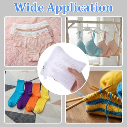 4PCS Small Mesh Laundry Bag Anti-Sticking Laundry Pods Bag with Zipper Portable Washing Machine Scent Beads Storage Lingerie Bags for Washing Laundry Pods and Scent Beads 4.7X5.5inch