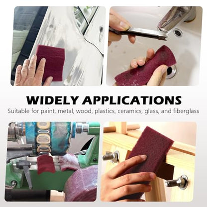 Maroon General Purpose Scuff Pads, Scuffing, Scouring Pad, Sanding, Paint Primer Prep Scratch - Surface Preparation Pad Car Auto Body Woodworking 7447-Premium, 6 Inches * 15 Feet - color: Maroon, style: 6 Inches*15 Feet