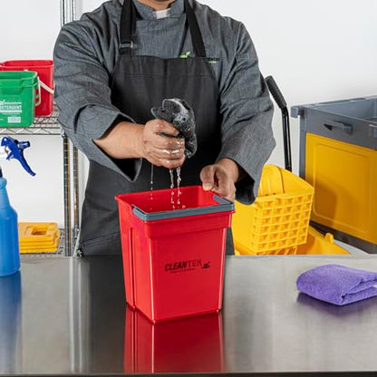 Restaurantware 4 qt Red Cleaning Bucket - color: Red, size: 4 Quarts