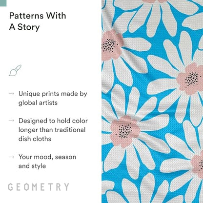 GEOMETRY Kitchen Dish Cloths - Spring & Summer Collection - Premium Dishcloths with Geoweave - Absorbent & Fast Drying Kitchen Towels - Sweet Spring, 10" x 10" - 3-Pieces - color: Sweet Spring, size: 10" x 10" (3 Pack)