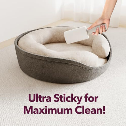 Lint Rollers for Pet Hair Extra Sticky, 550 Sheets Mega Value Set Lint Roller with 2 Upgraded Handles, 5 Rollers Portable Pet Lint Remover for Clothes, Furniture, Carpet, Dog & Cat Hair Removal