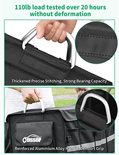 Oasser Trunk Organizer with Sturdy Hard Lid, Large, Black - color: Black, size: Large