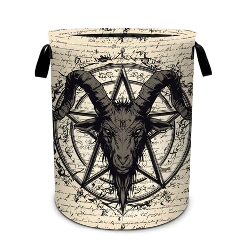 Gothic Skull Laundry Basket Foldable Laundry Hamper With Handles Clothes Storage Bucket Organizer Laundry Bag For Bedroom Bathroom Laundry Storage 19.6 x 15.7 - color: Skull