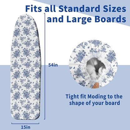 Ironing Board Covers and Pad 54x15 Scorch and Stain Resistant Ironing Pad - color: Flowers