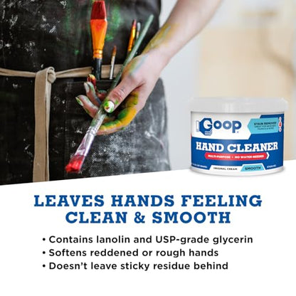 GOOP Original Multi-Purpose Waterless Hand Cleaner and Stain Remover - 14 oz Can (Pack of 3) - size: 14 Ounce (Pack of 3)