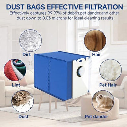 6-Pack Dust Vacuum Bags for Bobsweep Ultravision & Ultravision Pet Self-Emptying Robot Vacuum Cleaner Replacement Parts Accessories, 6L Large Capacity Disposable Dust Bags for Dustin - color: 6 Pack