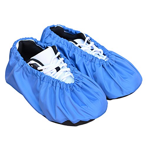 MyShoeCovers Reusable Shoe & Boot Covers for Contractors - 1 Pair, Blue, L - color: Blue, size: Large