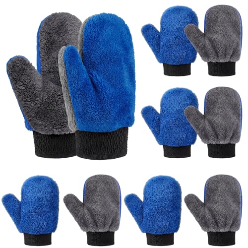 Paint Mitt Stain Mitts Reusable Microfiber - color: Gray,blue