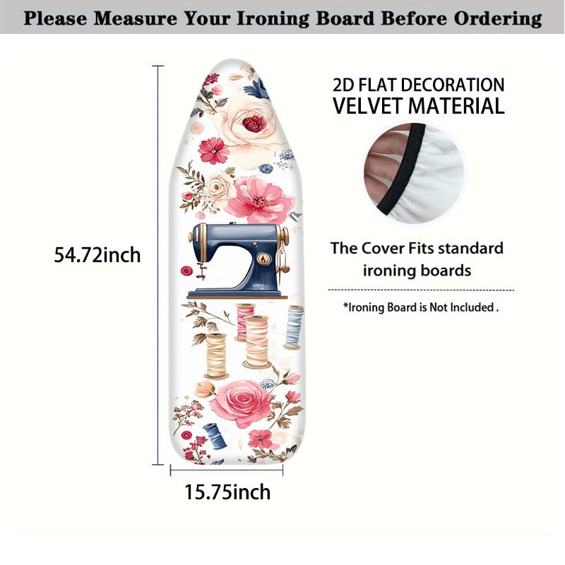 Nuxovilar Sewing Machine Ironing Board Cover 15x54 Inches Polyester - color: Fw03374, size: 15×54 inch
