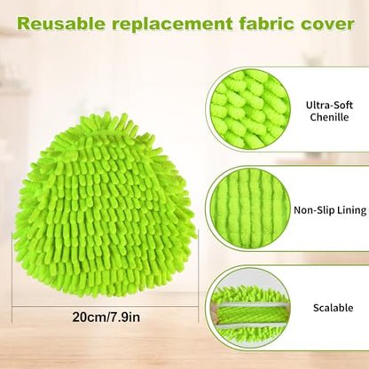 Mop Head Replacement for Ocedar EasyWring 1 Tank System, Chenille Mop Heads for Ocedar, Easy to Replace,Deep Floor Cleaning and Machine Washable - color: Green