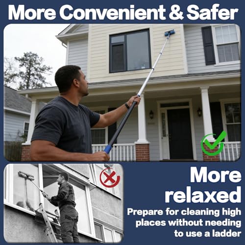 26FT High Reach Duster Cleaning Kit with 5-20 FTExtension Pole - size: 20FT