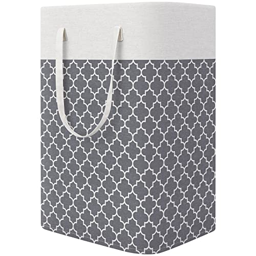 StorageRight Laundry Basket Hamper, 75L Clothes Storage, Clover Grey - color: Clover Grey, size: 75L