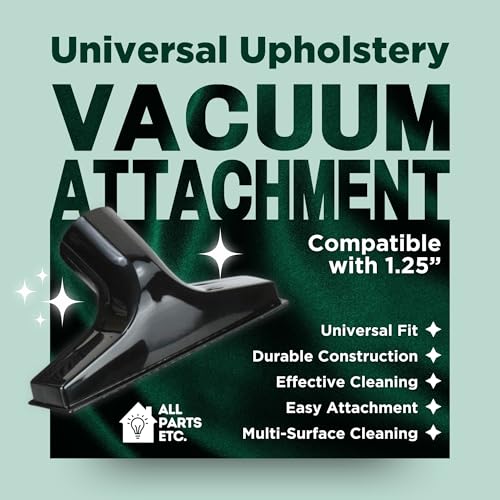 Universal Upholstery Vacuum Attachment - Compatible with 1.25” Vacuum Hoses & Shop Vac, Bissell, Nutone, Eureka, Beam, Central Vacuums & More - color: Upholstery Tool