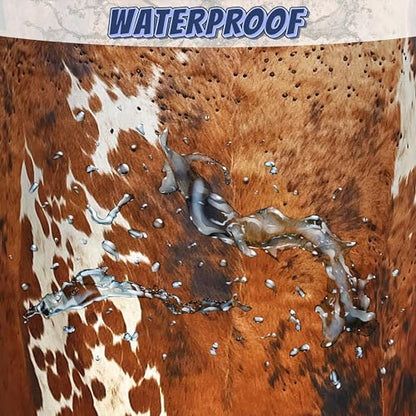 Brown Cow Skin Laundry Basket Foldable Hamper 18.9"x16.5" - color: Brown Retro Cows Skin Pattern