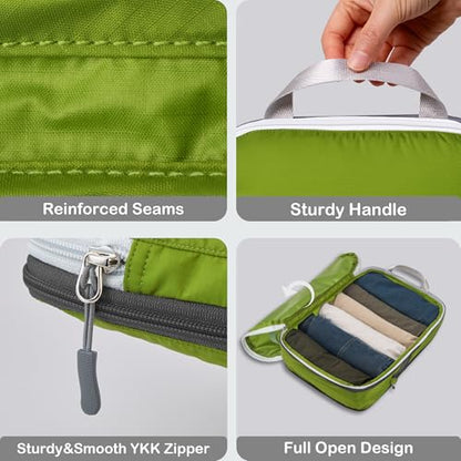Cipway Compression Packing Cubes for Travel (6 Piece,Green) - color: Green, size: 6PCS