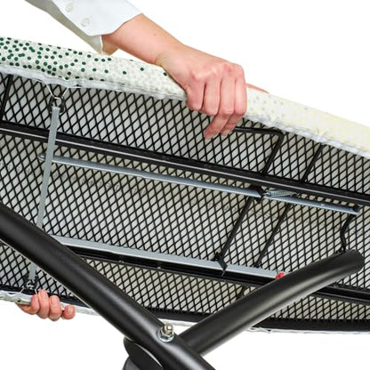 Brabantia Premium Ironing Board with Heat Resistant Parking Zone | X-Large (Size D) | Fairtrade New Dawn | Tall & Wide, Adjustable Height (31-40"), Easy Fold, Anti-Collapse Lock, Non-Slip Feet - color: New Dawn