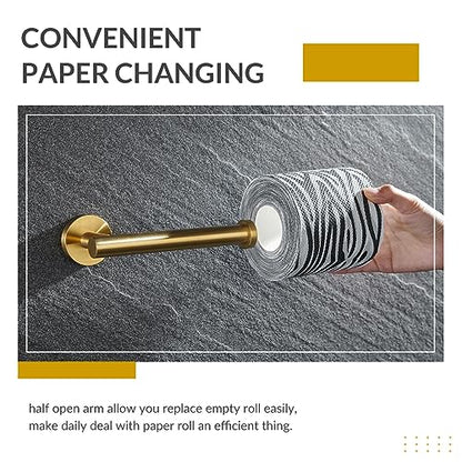 APLusee Toilet Paper Holder, Brushed Dark Gold, 304 Stainless Steel - color: Brushed Dark Gold