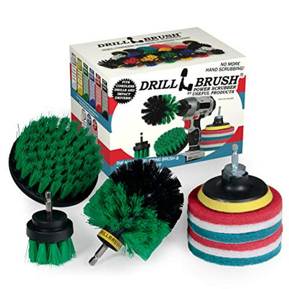 Drillbrush Kitchen Cleaning Supplies - Stove & Oven Rack Cleaning Brush Kit - color: Green