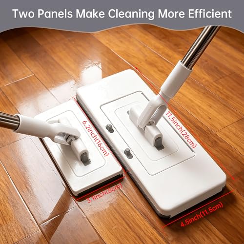 2‑in‑1 Snap Grip Mini Mop with 10 Reusable Cloths, Zero Touch No Wash Lazy Mop, Suitable for Wet/Dry Floors, House Wall, Windows, Corners,Versatile and Efficient - size: Mini Mop with 10 Reusable Cloths