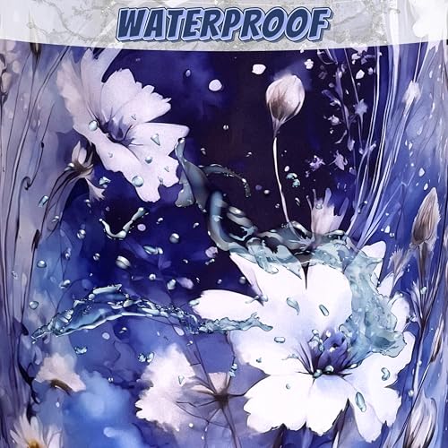 Blue Daisy Floral Laundry Basket Oxford Cloth Foldable Hamper 18.9x16.5 In - color: Watercolor Blue Daisy Flowers