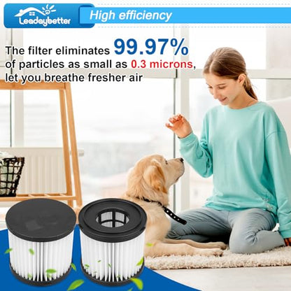 Leadaybetter Filter Replacement for Ryobi 18V ONE+ Wet/Dry Vacuum PCL733