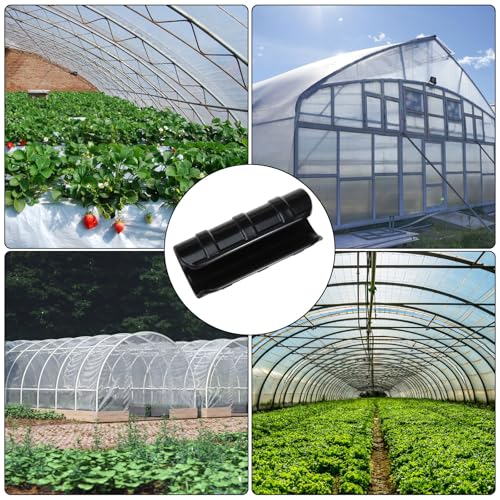 80PCS 3/4 inch Greenhouse Clips Black Greenhouse Clamps - color: Black