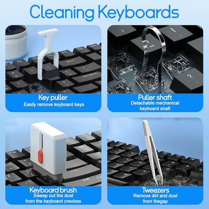 32-in-1 Keyboard Cleaning Kit iPhone Charging Port Speaker Cleaner - color: White