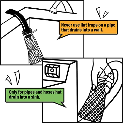 Shappy 24 Pack Washing Machine Lint Traps with Cable Ties (Black) - color: Black