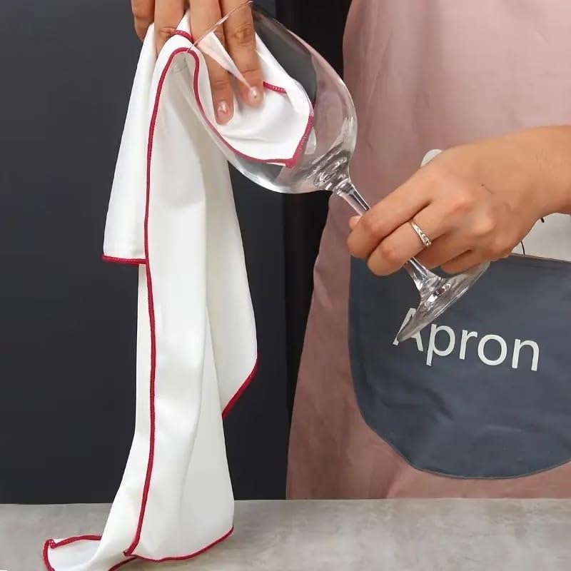 2Pcs Microfiber Glass Cleaning Cloth, Lint Free for Windows, Glasses, Windshields, Mirrors, Stainless Steel, Barware & Crystalware - color: Multicolor