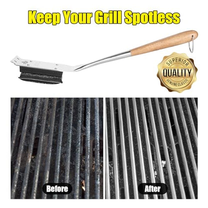 XUDAKAIXIN Grill Brush Bristle Free,Unique Steel Fibers Pad [Safe & Efficient] Perfect for Any Grill/Flat Tops Griddles,Safe Grill Cleaner for Outdoor Grill,Gifts for Men/Dad - style: XUDAKAIXIN Steam Grush Brush Style 2