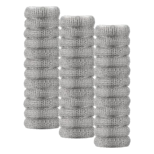 24 Pieces Lint Traps Washing Machine Stainless Steel Lint Snare Traps Laundry Mesh Washer Hose Filter with 24 Pcs Cable Ties (Pack of 3) - size: 24PCS (Pack of 3)