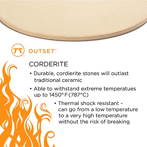 Outset 13 Inch Pizza Grill Stone, 13-Inch - style: 13-Inch Round Pizza Stone