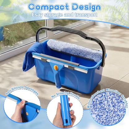 Window Cleaning Washing Kit with 3 Gallon Bucket,Classic