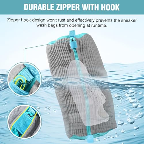 Shoe Washing Machine Bag, Shoe Laundry Bag for Washer and Dryer - color: Gray, size: 1 PACK