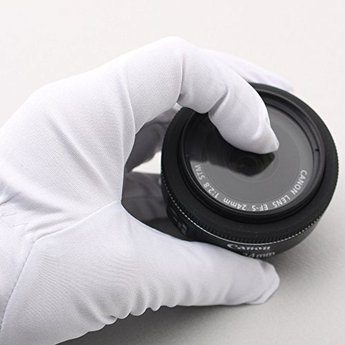 Microfiber Gloves Scratches Fingerprints (White) Protection for Jewelry Collectibles Lenses Coin Silver Archival Costume Inspection