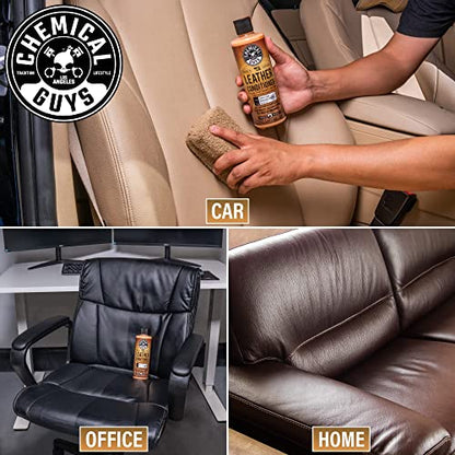Chemical Guys, Leather Cleaner & Conditioner Kit for Cars & Home, 2 x 16 oz - style: 16 Fl Oz KIT