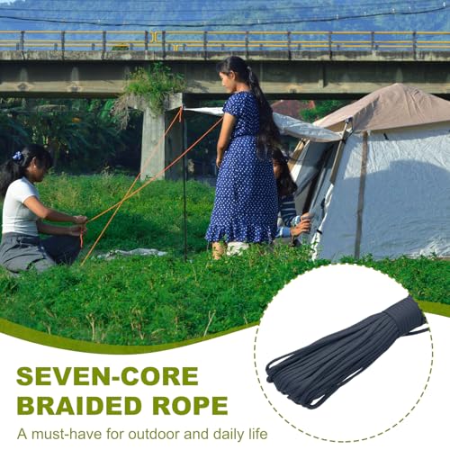 uxcell 4mm Nylon Rope, 10ft Portable Clothesline for Luggage and Backpack Tie Downs, Hanging Clothes, Swings, Camping and Mountaineering Tie Downs, Navy Glue - color: Navy Glue