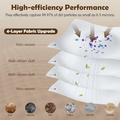 12 Pack Dust Bags for Dreame L40/L40s/AE/CE/L50/L60/D30/L10/L10s Pro Ultra - size: X/L Series Bags 12 Pack